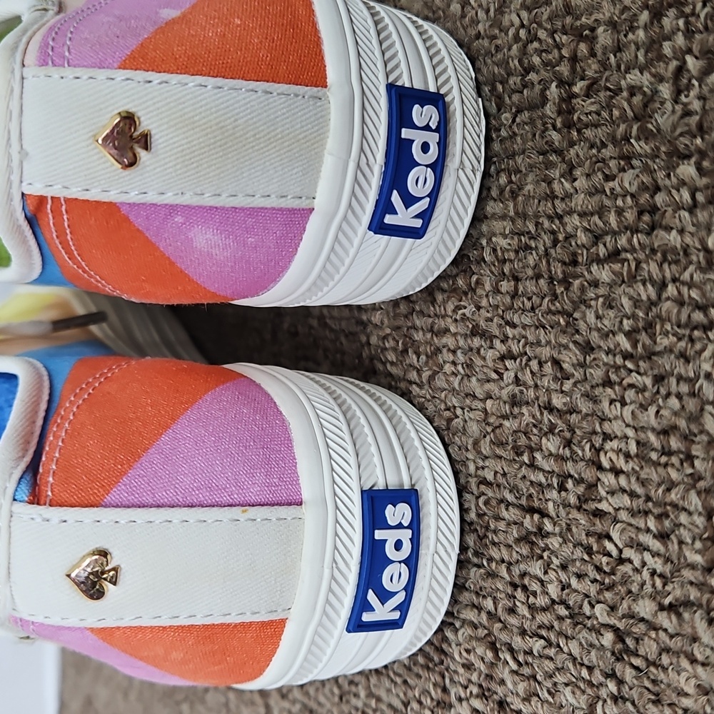 Keds × Kate Spade New York Triple Kick Rainbow Sneakers Sz 8 Womens Distressed - Picture 4 of 10
